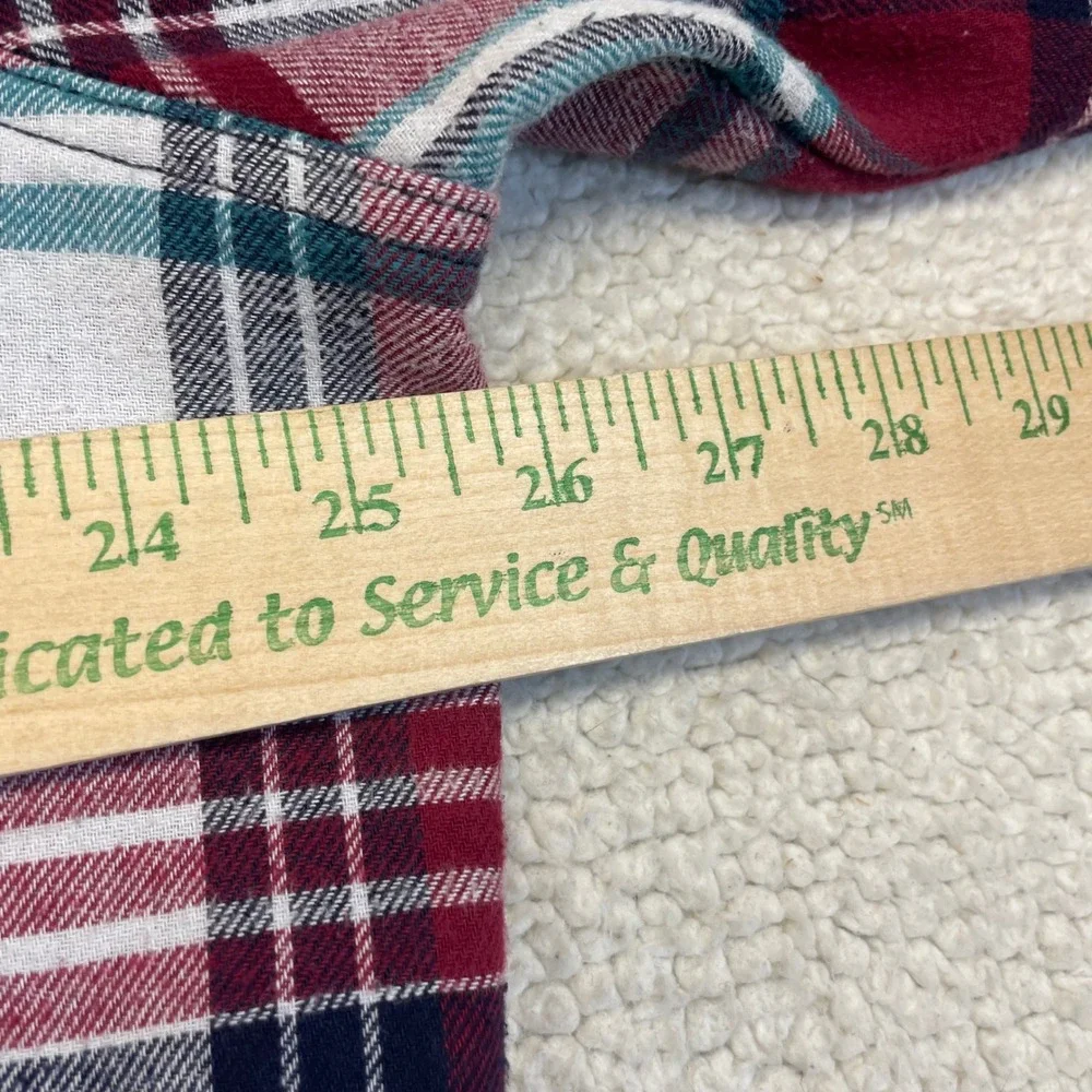 Orvis Shirt Jacket Womens XXL Red Plaid Fleece Lined Snap Front Classic 1316954